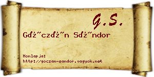 Góczán Sándor névjegykártya
